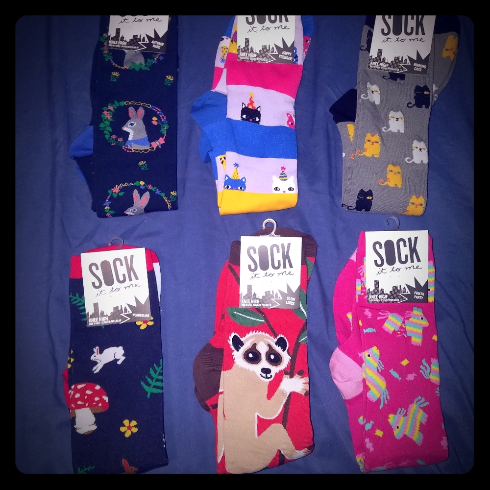 8 pairs of Knee high socks